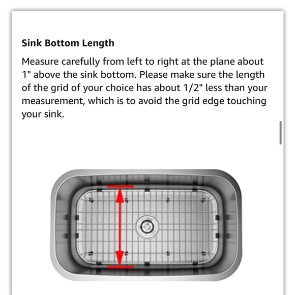 Serene Valley Sink Bottom Grid 24-1/8" x 12-5/8", Centered Drain Corner Radius - Picture 6 of 10